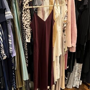 Burgundy Quince Slip Dress